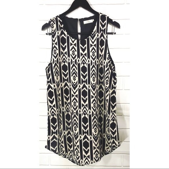 Elodie Sleeveless Tunic Top Dress Aztec Design - Picture 1 of 4